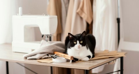 Machine à coudre pour retouche et création de vêtements